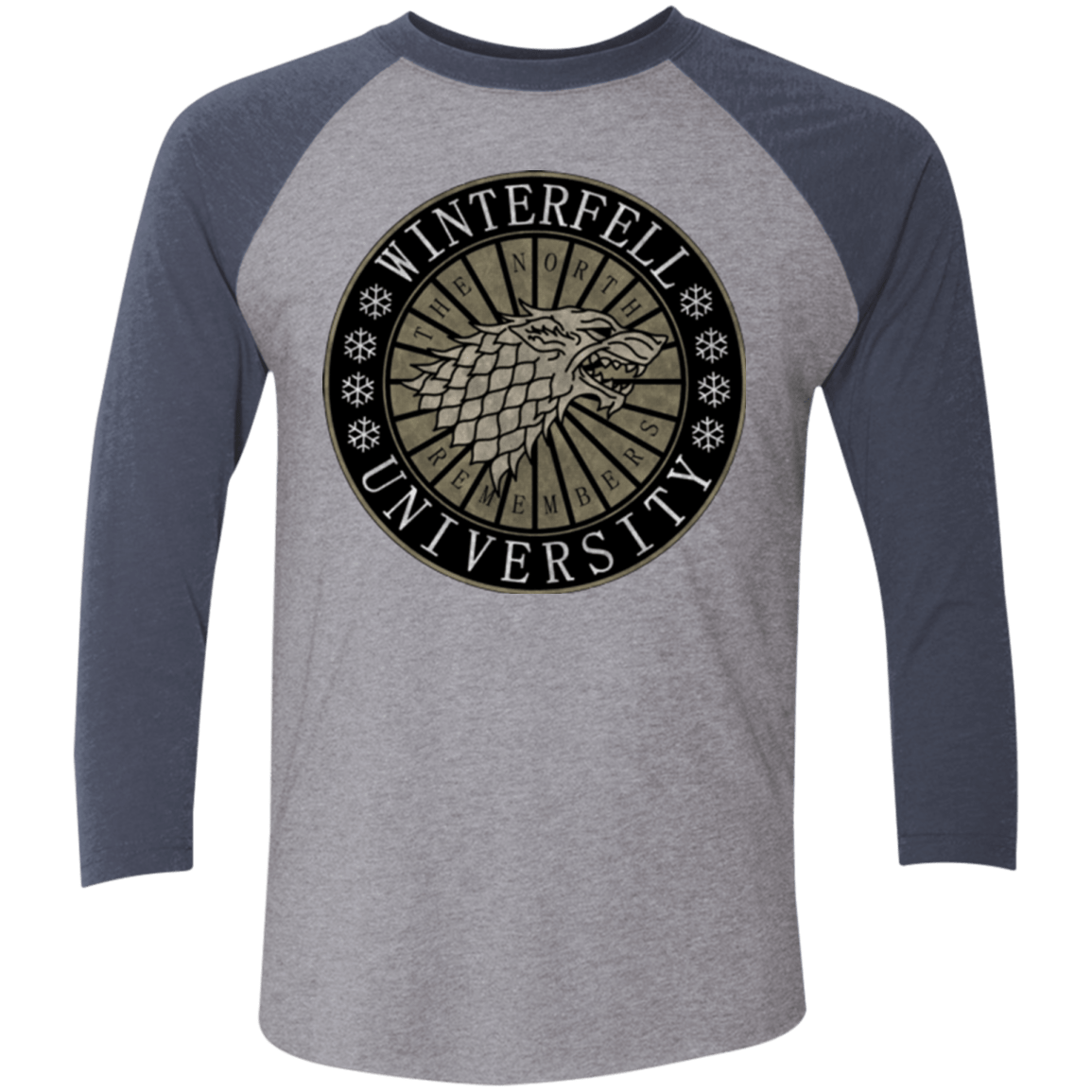 T-Shirts Premium Heather/ Vintage Navy / X-Small North university Men's Triblend 3/4 Sleeve
