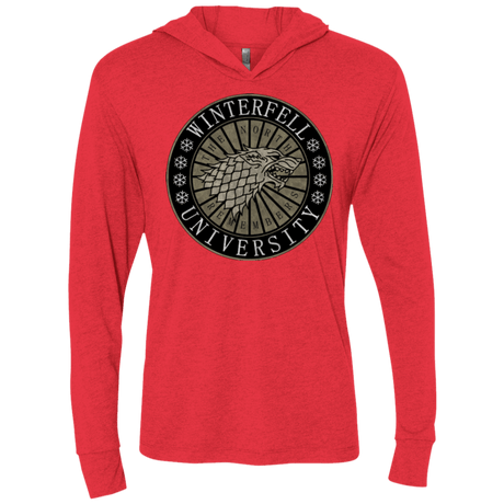 T-Shirts Vintage Red / X-Small North university Triblend Long Sleeve Hoodie Tee