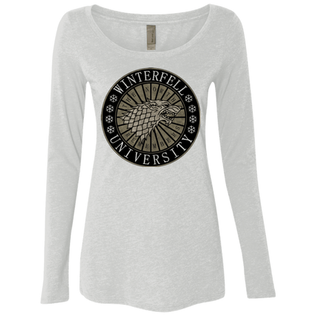 T-Shirts Heather White / Small North university Women's Triblend Long Sleeve Shirt