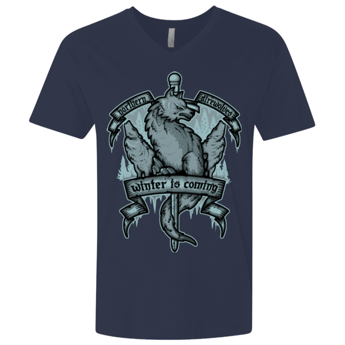 T-Shirts Midnight Navy / X-Small Northern Direwolves Men's Premium V-Neck