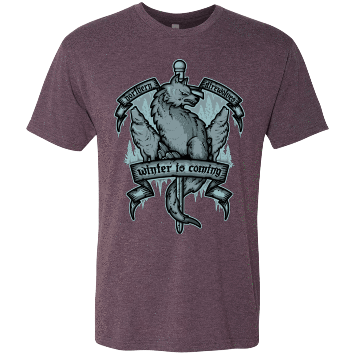 T-Shirts Vintage Purple / Small Northern Direwolves Men's Triblend T-Shirt