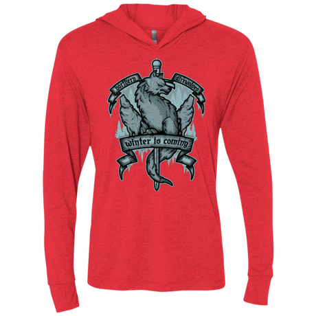 T-Shirts Vintage Red / X-Small Northern Direwolves Triblend Long Sleeve Hoodie Tee