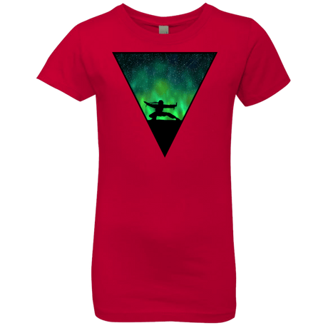 T-Shirts Red / YXS Northern Lights Pose Girls Premium T-Shirt