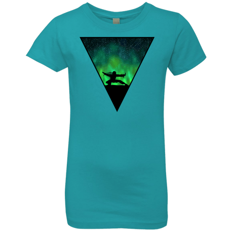 T-Shirts Tahiti Blue / YXS Northern Lights Pose Girls Premium T-Shirt