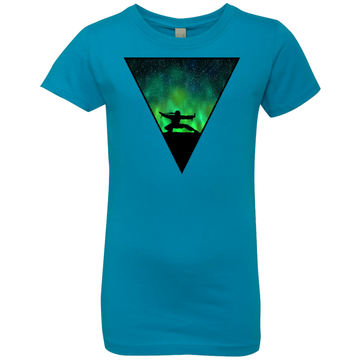 T-Shirts Turquoise / YXS Northern Lights Pose Girls Premium T-Shirt