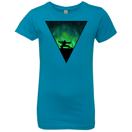 T-Shirts Turquoise / YXS Northern Lights Pose Girls Premium T-Shirt