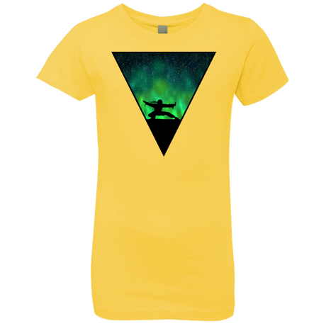 T-Shirts Vibrant Yellow / YXS Northern Lights Pose Girls Premium T-Shirt