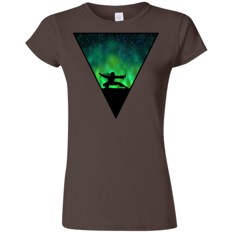 T-Shirts Dark Chocolate / S Northern Lights Pose Junior Slimmer-Fit T-Shirt