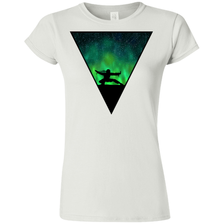 T-Shirts White / S Northern Lights Pose Junior Slimmer-Fit T-Shirt