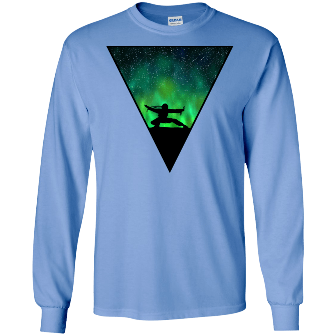 T-Shirts Carolina Blue / S Northern Lights Pose Men's Long Sleeve T-Shirt