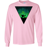 T-Shirts Light Pink / S Northern Lights Pose Men's Long Sleeve T-Shirt