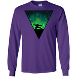 T-Shirts Purple / S Northern Lights Pose Men's Long Sleeve T-Shirt