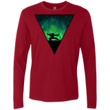 T-Shirts Cardinal / S Northern Lights Pose Men's Premium Long Sleeve