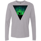 T-Shirts Heather Grey / S Northern Lights Pose Men's Premium Long Sleeve