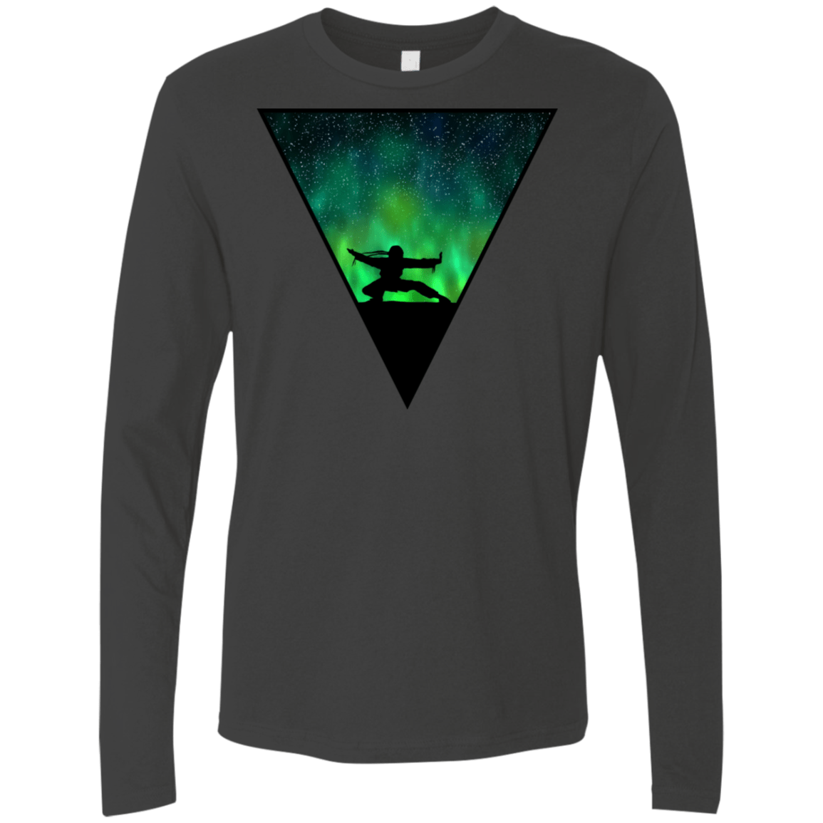 T-Shirts Heavy Metal / S Northern Lights Pose Men's Premium Long Sleeve
