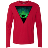 T-Shirts Red / S Northern Lights Pose Men's Premium Long Sleeve