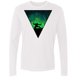 T-Shirts White / S Northern Lights Pose Men's Premium Long Sleeve