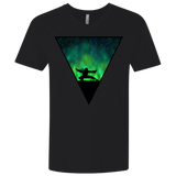 T-Shirts Black / X-Small Northern Lights Pose Men's Premium V-Neck