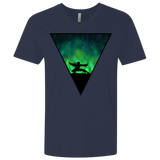 T-Shirts Midnight Navy / X-Small Northern Lights Pose Men's Premium V-Neck