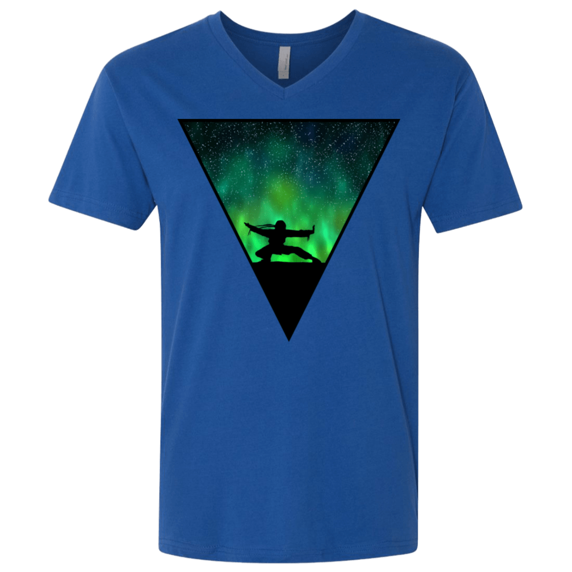 T-Shirts Royal / X-Small Northern Lights Pose Men's Premium V-Neck