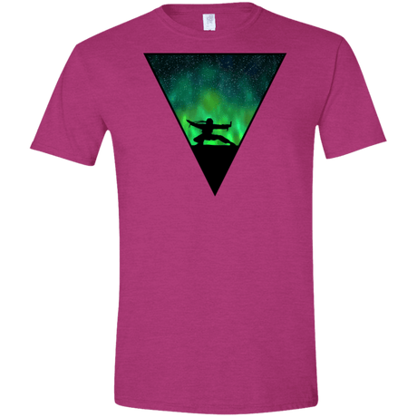 T-Shirts Antique Heliconia / S Northern Lights Pose Men's Semi-Fitted Softstyle