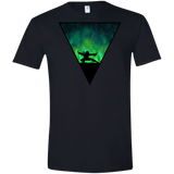 T-Shirts Black / X-Small Northern Lights Pose Men's Semi-Fitted Softstyle