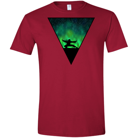 T-Shirts Cardinal Red / S Northern Lights Pose Men's Semi-Fitted Softstyle