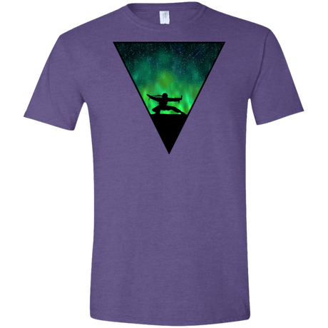 T-Shirts Heather Purple / S Northern Lights Pose Men's Semi-Fitted Softstyle