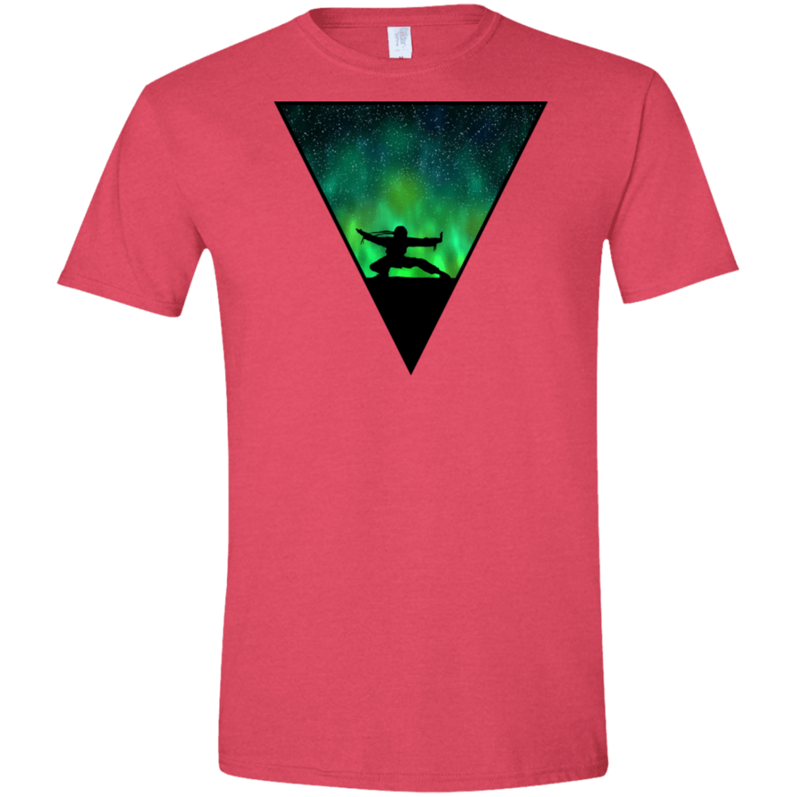 T-Shirts Heather Red / S Northern Lights Pose Men's Semi-Fitted Softstyle