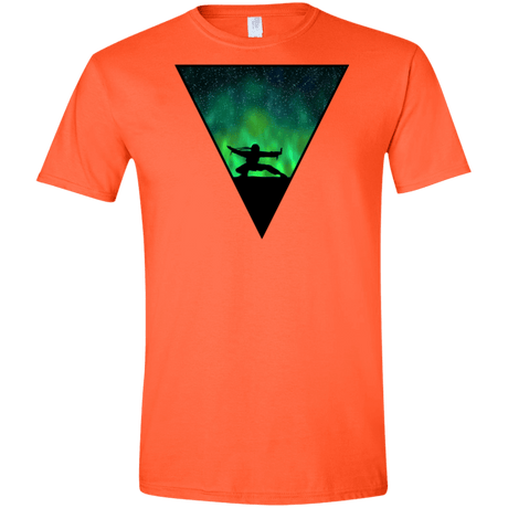 T-Shirts Orange / S Northern Lights Pose Men's Semi-Fitted Softstyle