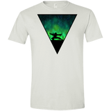 T-Shirts White / X-Small Northern Lights Pose Men's Semi-Fitted Softstyle