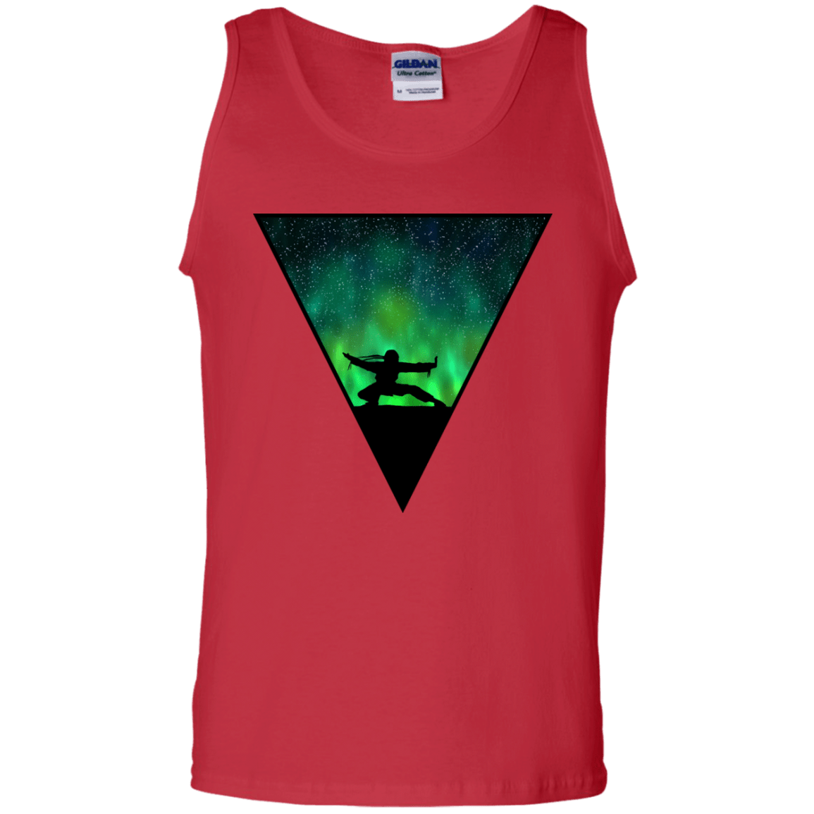 T-Shirts Red / S Northern Lights Pose Men's Tank Top