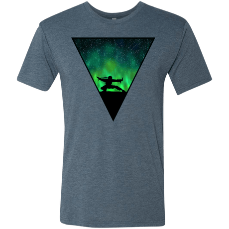 T-Shirts Indigo / S Northern Lights Pose Men's Triblend T-Shirt