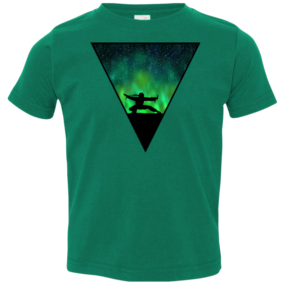 T-Shirts Kelly / 2T Northern Lights Pose Toddler Premium T-Shirt