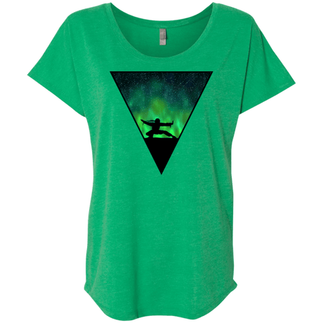 T-Shirts Envy / X-Small Northern Lights Pose Triblend Dolman Sleeve