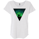 T-Shirts Heather White / X-Small Northern Lights Pose Triblend Dolman Sleeve