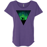 T-Shirts Purple Rush / X-Small Northern Lights Pose Triblend Dolman Sleeve