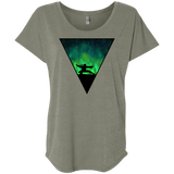 T-Shirts Venetian Grey / X-Small Northern Lights Pose Triblend Dolman Sleeve