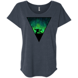 T-Shirts Vintage Navy / X-Small Northern Lights Pose Triblend Dolman Sleeve
