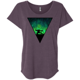 T-Shirts Vintage Purple / X-Small Northern Lights Pose Triblend Dolman Sleeve