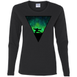 T-Shirts Black / S Northern Lights Pose Women's Long Sleeve T-Shirt