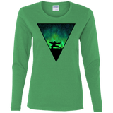 T-Shirts Irish Green / S Northern Lights Pose Women's Long Sleeve T-Shirt