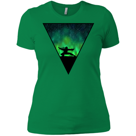 T-Shirts Kelly Green / X-Small Northern Lights Pose Women's Premium T-Shirt