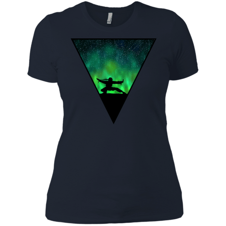 T-Shirts Midnight Navy / X-Small Northern Lights Pose Women's Premium T-Shirt