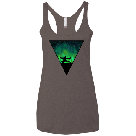 T-Shirts Macchiato / X-Small Northern Lights Pose Women's Triblend Racerback Tank