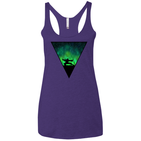 T-Shirts Purple Rush / X-Small Northern Lights Pose Women's Triblend Racerback Tank