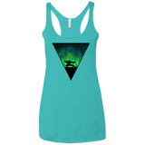 T-Shirts Tahiti Blue / X-Small Northern Lights Pose Women's Triblend Racerback Tank