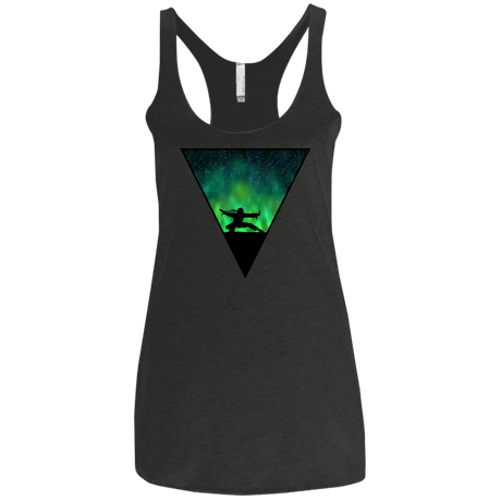 T-Shirts Vintage Black / X-Small Northern Lights Pose Women's Triblend Racerback Tank