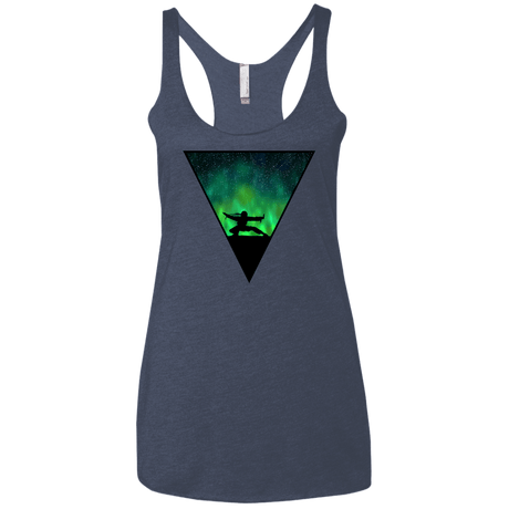 T-Shirts Vintage Navy / X-Small Northern Lights Pose Women's Triblend Racerback Tank