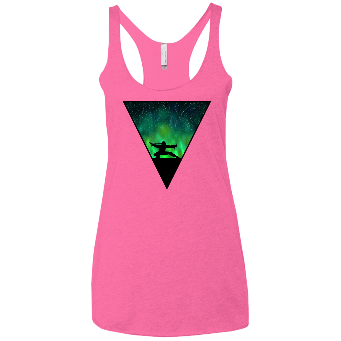 T-Shirts Vintage Pink / X-Small Northern Lights Pose Women's Triblend Racerback Tank